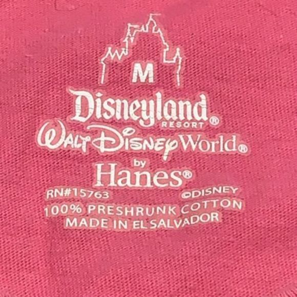 Disney Parks Walt Disney World Mickey Mouse Tee Shirt Short Sleeve Pink Medium - Picture 3 of 3